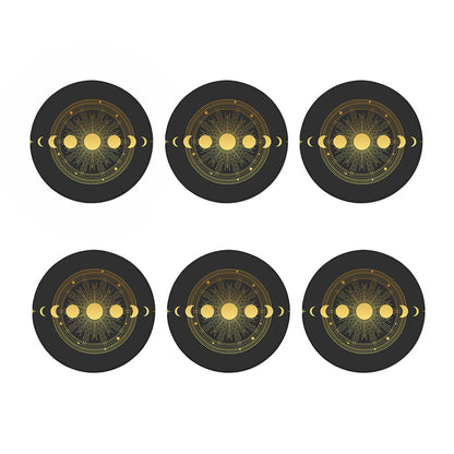 Sun And Moon Phase Print Coaster Set