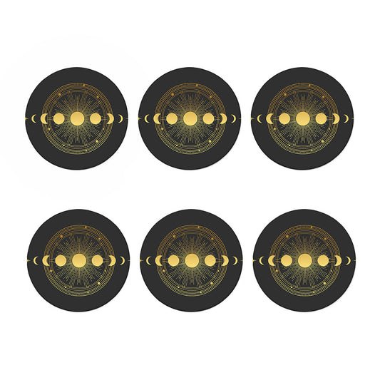Sun And Moon Phase Print Coaster Set