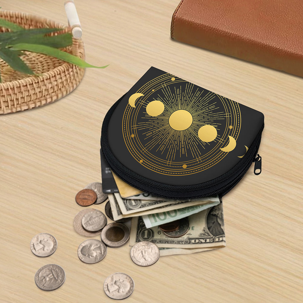 Sun And Moon Phase Print Coin Purse