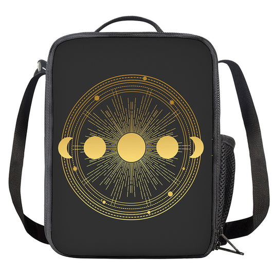 Sun And Moon Phase Print Crossbody Lunch Bag