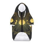 Sun And Moon Phase Print Dog Zip Up Hoodie