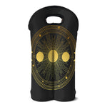 Sun And Moon Phase Print Double Neoprene Wine Tote