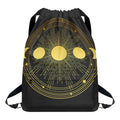 Sun And Moon Phase Print Drawstring Backpack
