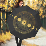 Sun And Moon Phase Print Foldable Umbrella