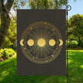 Sun And Moon Phase Print Garden Flag
