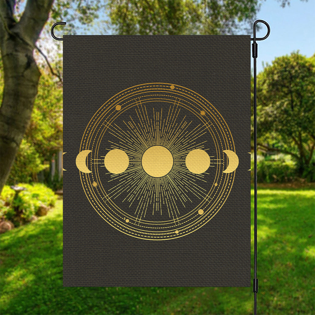 Sun And Moon Phase Print Garden Flag