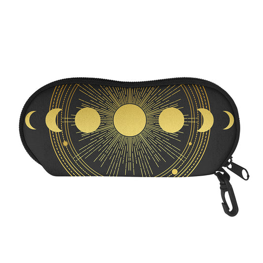 Sun And Moon Phase Print Glasses Case