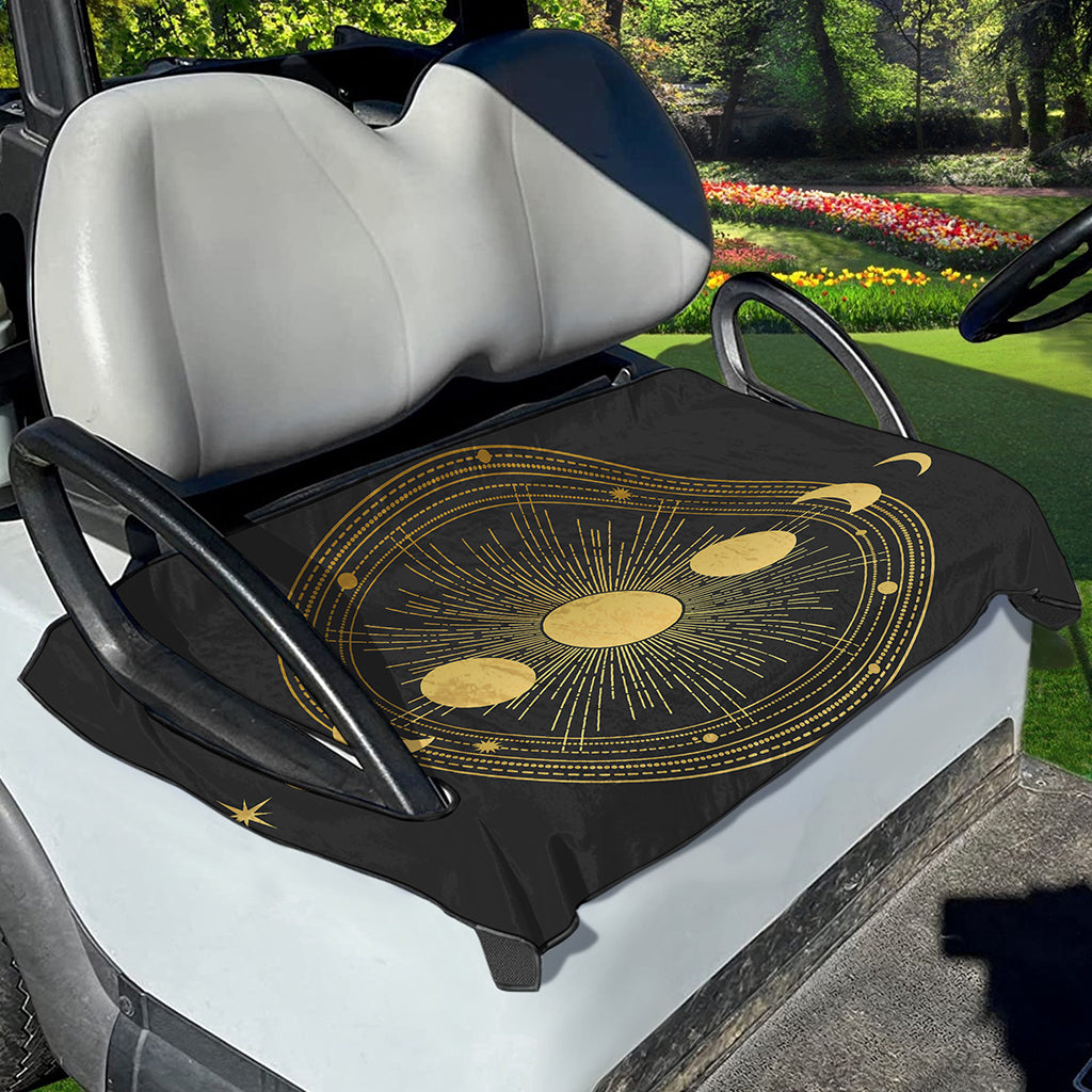 Sun And Moon Phase Print Golf Cart Seat Cover