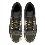 Sun And Moon Phase Print High Top Leather Sneakers