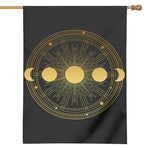 Sun And Moon Phase Print House Flag