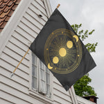 Sun And Moon Phase Print House Flag