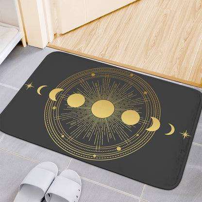 Sun And Moon Phase Print Indoor Door Mat