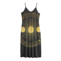 Sun And Moon Phase Print Jersey Midi Cami Dress