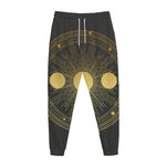 Sun And Moon Phase Print Jogger Pants