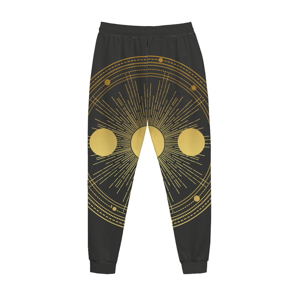 Sun And Moon Phase Print Jogger Pants