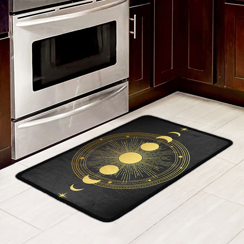 Sun And Moon Phase Print Kitchen Mat