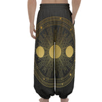 Sun And Moon Phase Print Lantern Pants
