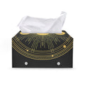 Sun And Moon Phase Print Leather Tissue Box Cover