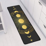 Sun And Moon Phase Print Long Kitchen Mat