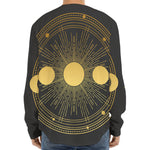 Sun And Moon Phase Print Long Sleeve Baseball Jersey