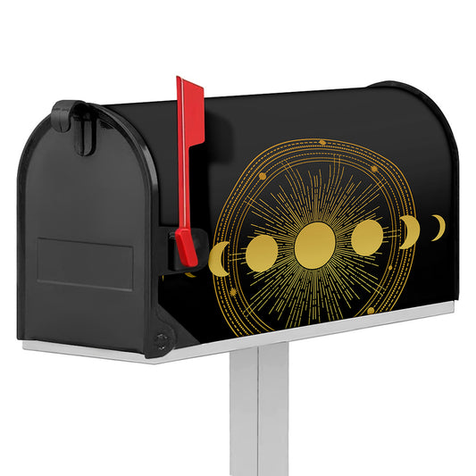 Sun And Moon Phase Print Mailbox Cover