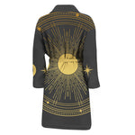 Sun And Moon Phase Print Men's Bathrobe