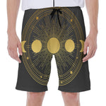 Sun And Moon Phase Print Men's Beach Shorts