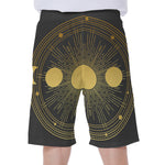 Sun And Moon Phase Print Men's Beach Shorts