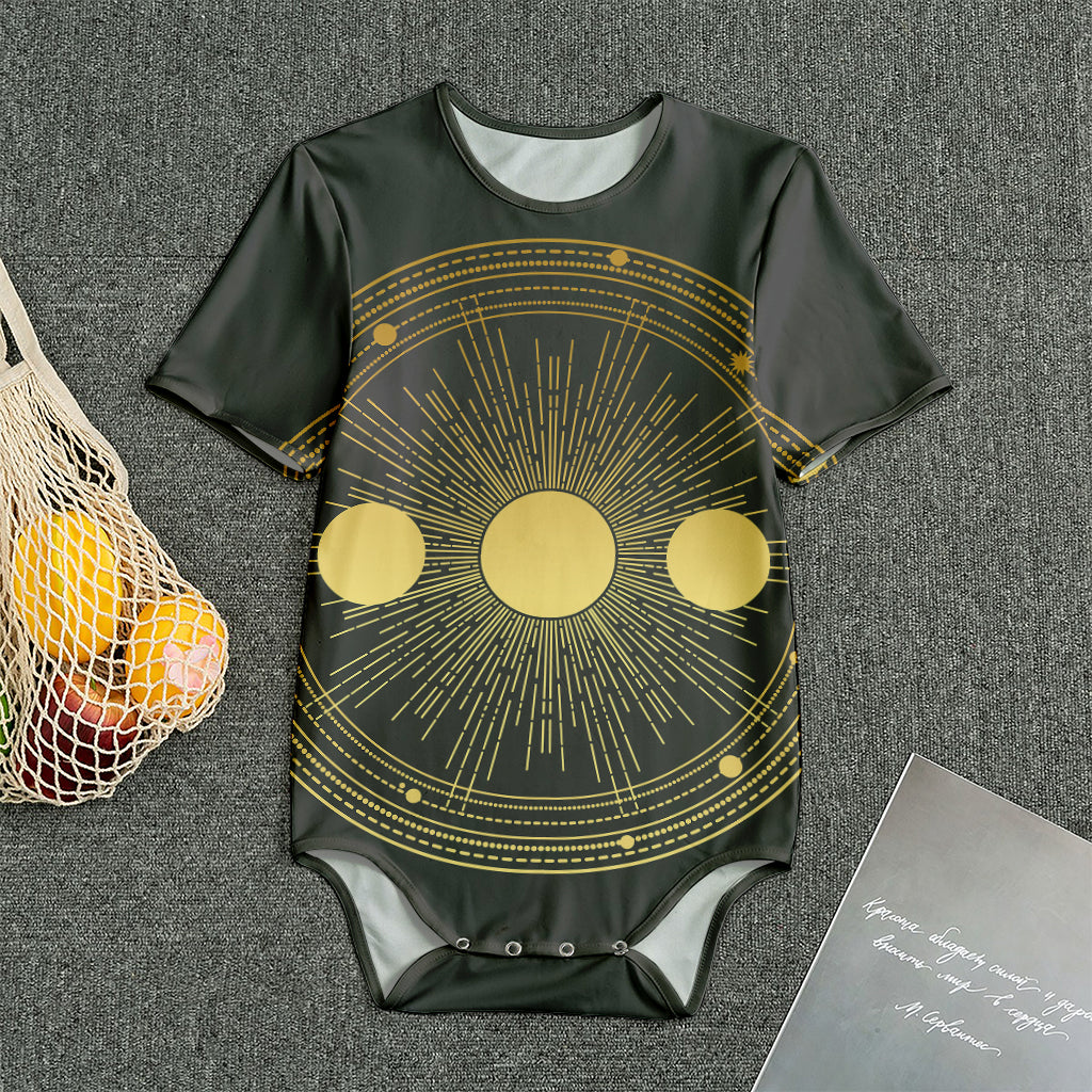 Sun And Moon Phase Print Men's Bodysuit