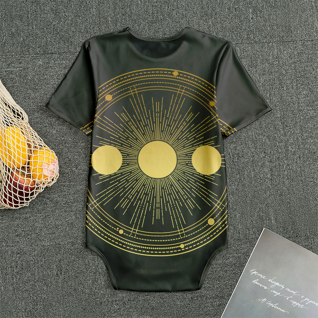 Sun And Moon Phase Print Men's Bodysuit