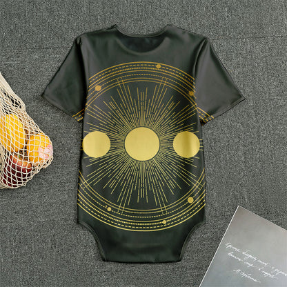 Sun And Moon Phase Print Men's Bodysuit