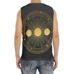 Sun And Moon Phase Print Men's Fitness Tank Top