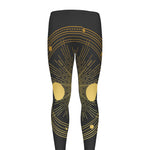 Sun And Moon Phase Print Men's leggings