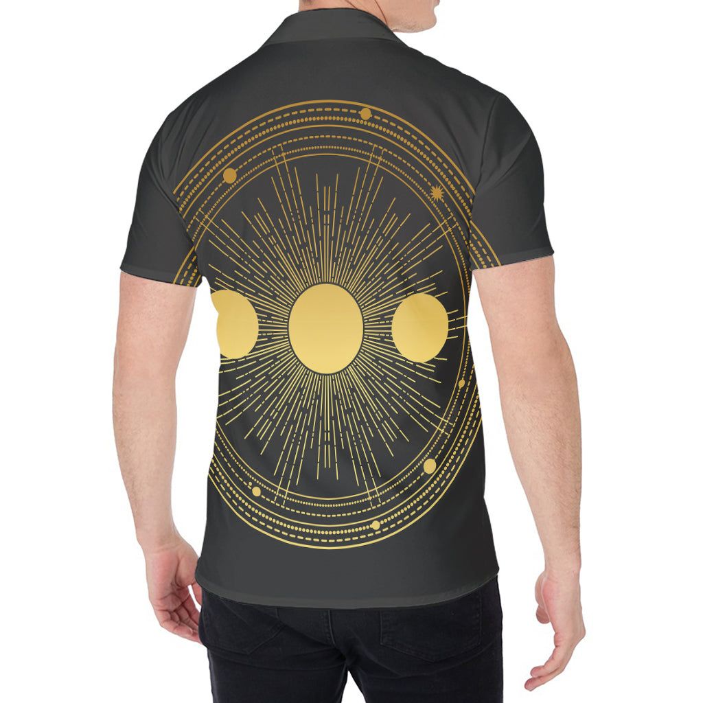 Sun And Moon Phase Print Men's Shirt