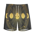 Sun And Moon Phase Print Men's Athletic Shorts