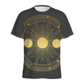 Sun And Moon Phase Print Men's Athletic T-Shirt