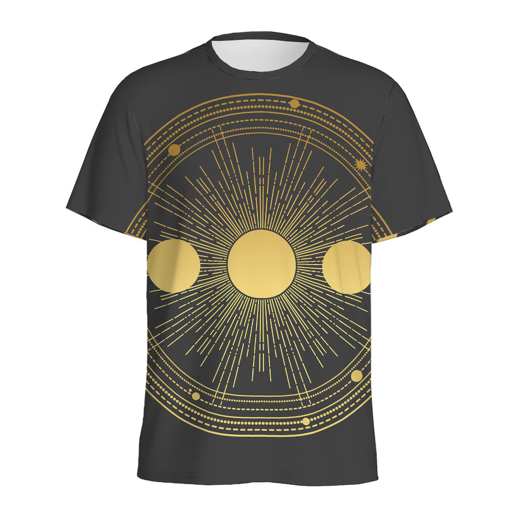 Sun And Moon Phase Print Men's Sports T-Shirt