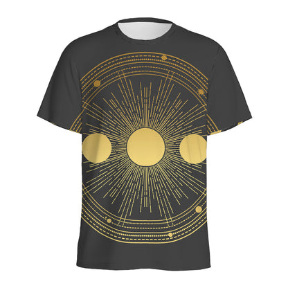 Sun And Moon Phase Print Men's Sports T-Shirt