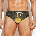 Sun And Moon Phase Print Men's Swim Briefs