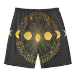 Sun And Moon Phase Print Men's Swim Trunks