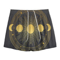 Sun And Moon Phase Print Mesh Shorts