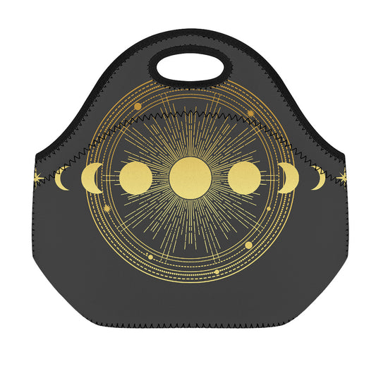 Sun And Moon Phase Print Neoprene Lunch Bag