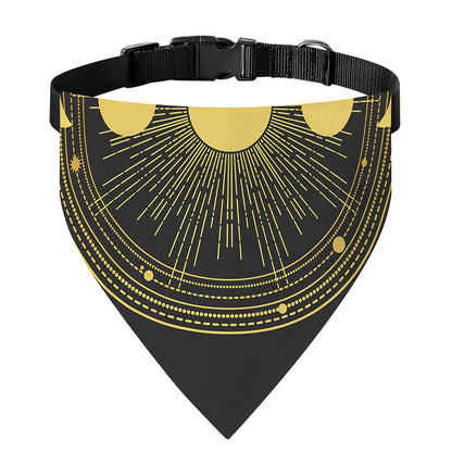 Sun And Moon Phase Print Over The Collar Dog Bandana