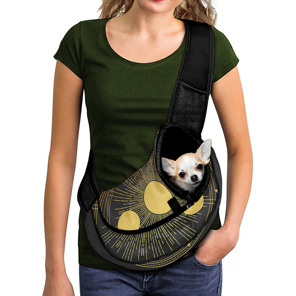 Sun And Moon Phase Print Pet Sling Carrier