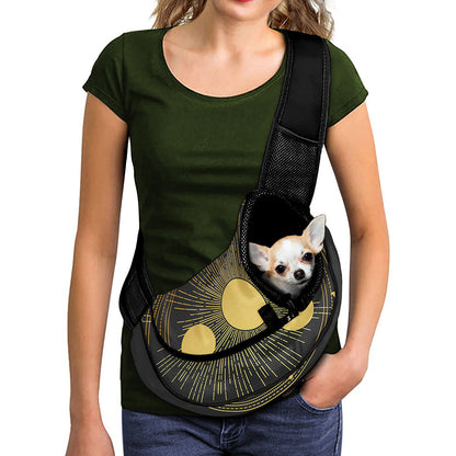 Sun And Moon Phase Print Pet Sling Carrier