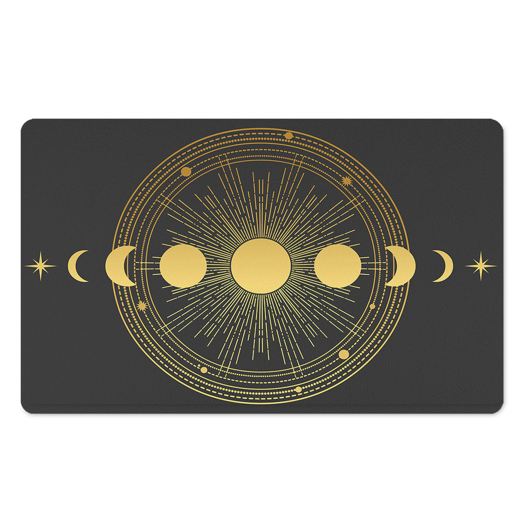 Sun And Moon Phase Print Polyester Doormat
