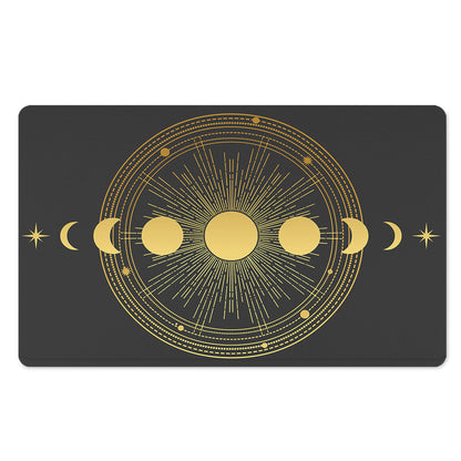 Sun And Moon Phase Print Polyester Doormat