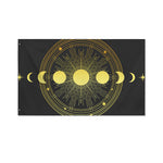 Sun And Moon Phase Print Polyester Flag