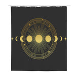 Sun And Moon Phase Print Polyester Shower Curtain