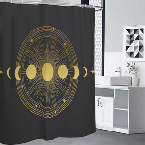 Sun And Moon Phase Print Premium Shower Curtain